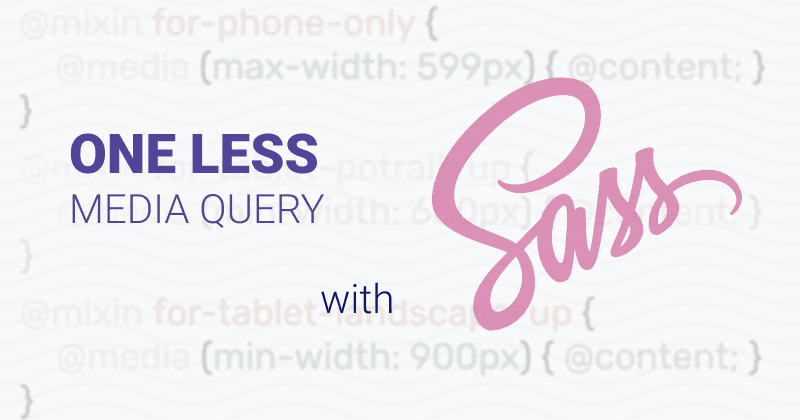 One Less Media Query with SCSS